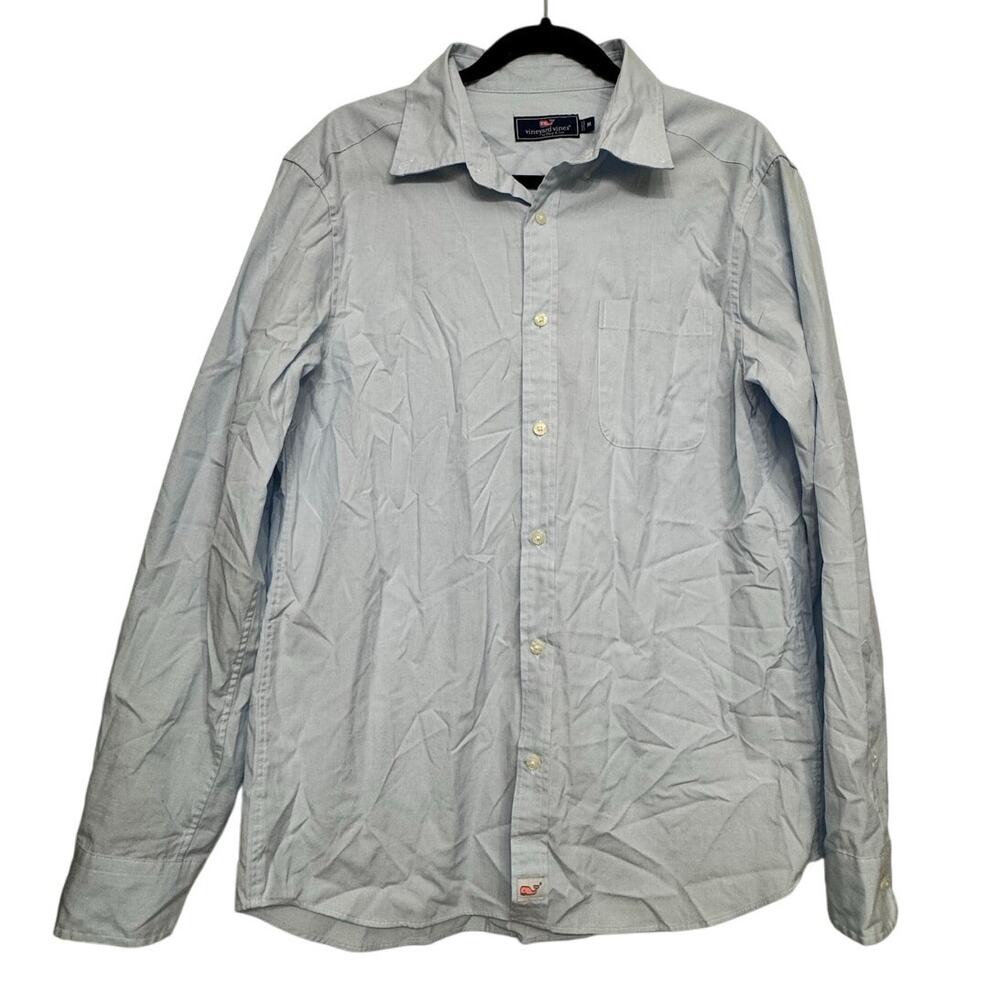 Vineyard Vines Men’s Light Blue Button Down Shirt Size‎ M Stretch Cotton Oxford